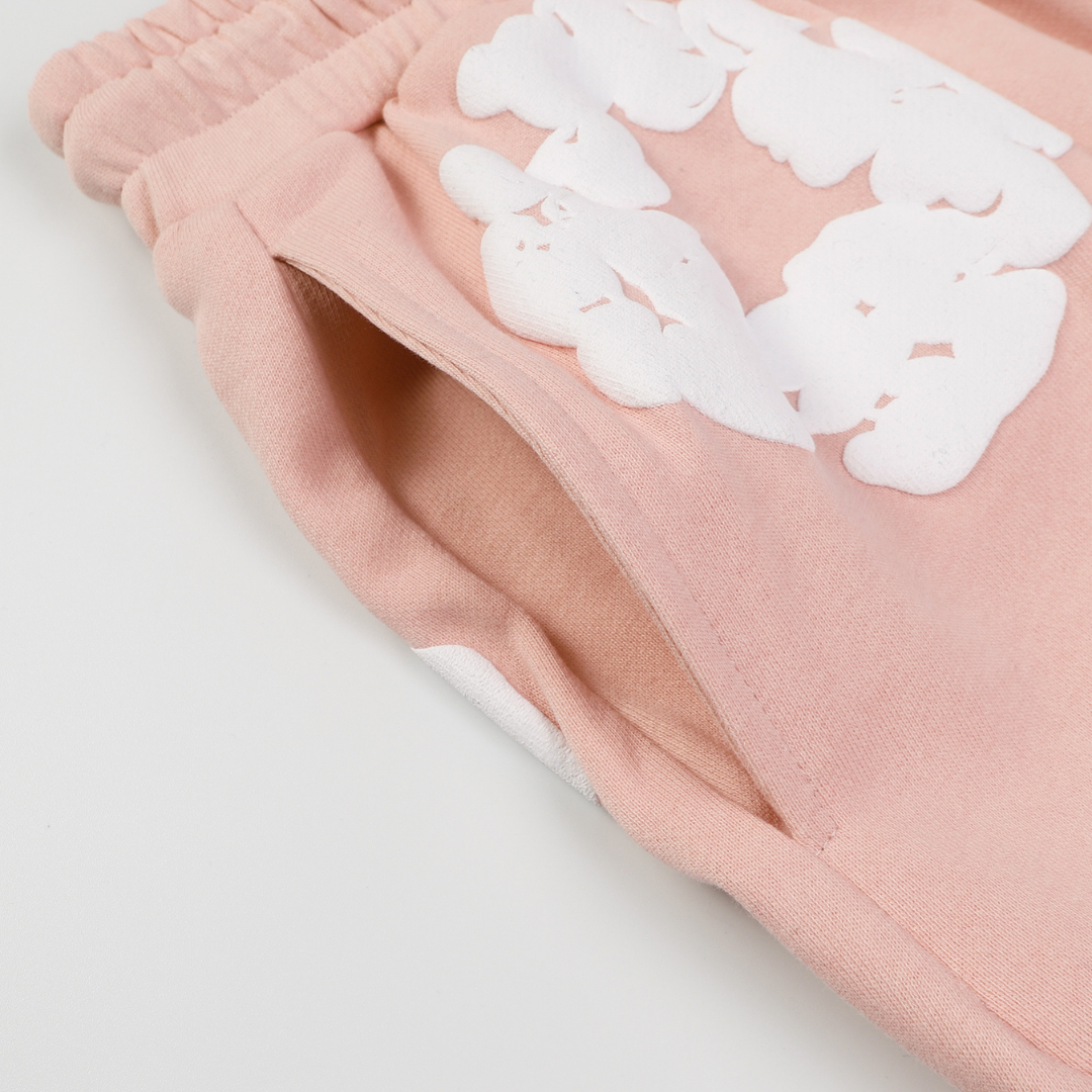 Denim Trs Pink Short set