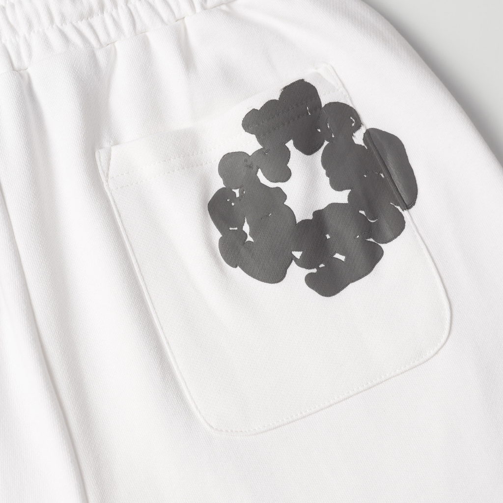 Denim Trs White Grey Short set