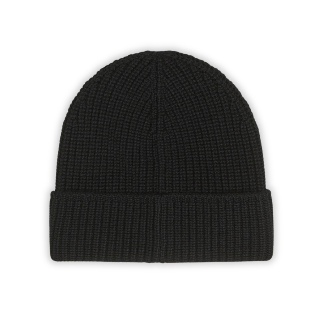 Goose Black Ribbed Beanie