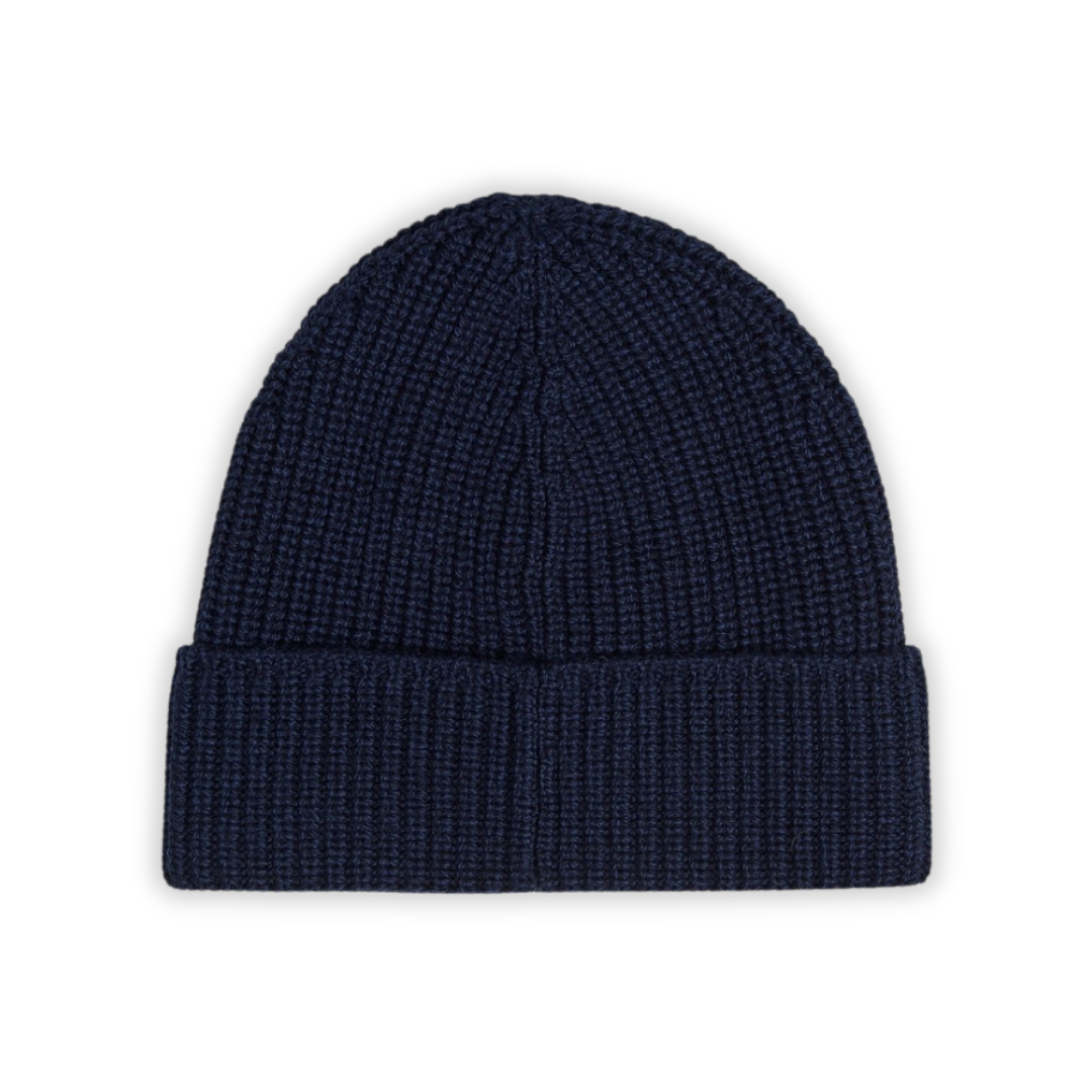 Goose Navy Ribbed Beanie
