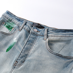 Amr Staggered Blue Jeans