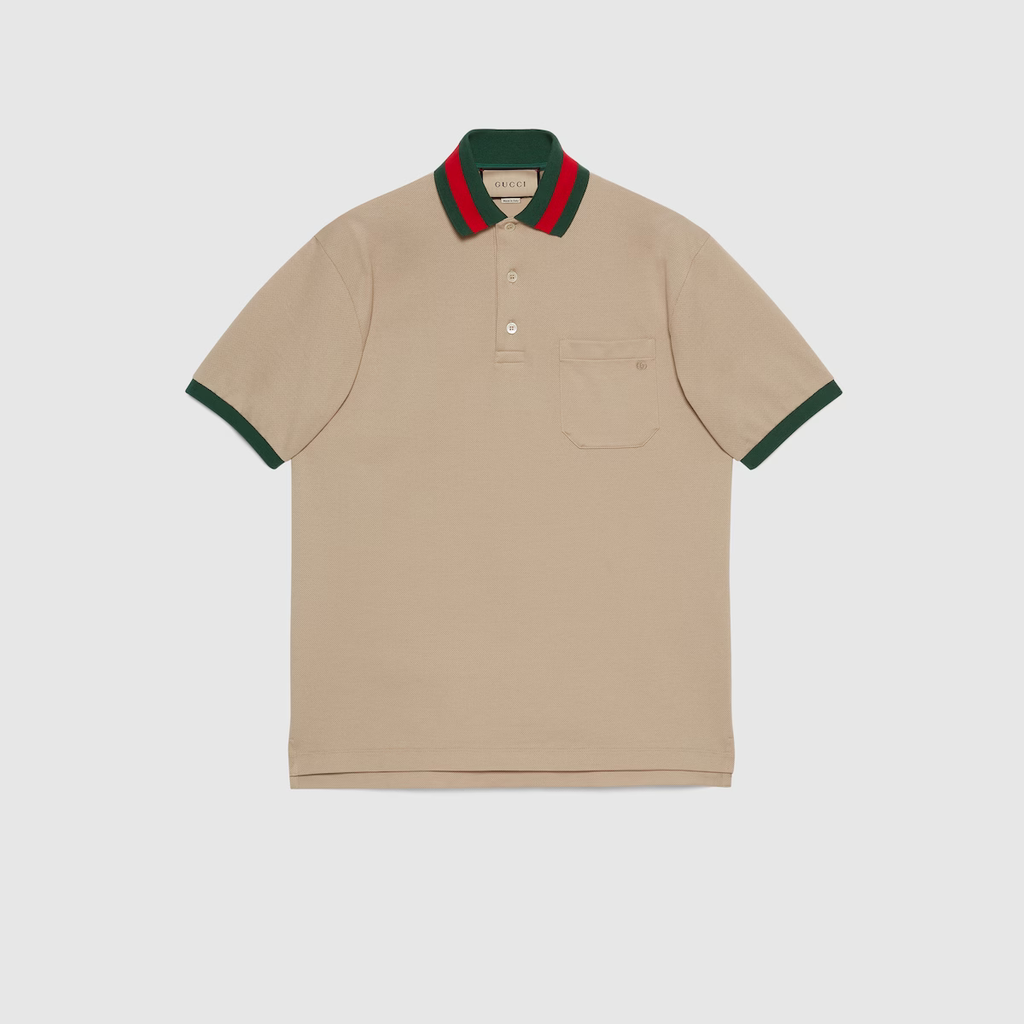 Cotton piqué polo shirt