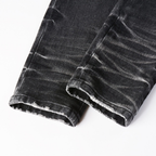 Amr Staggered Logo Black Jeans